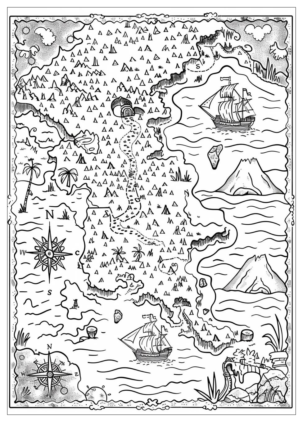 Treasure Map Coloring Pages-16