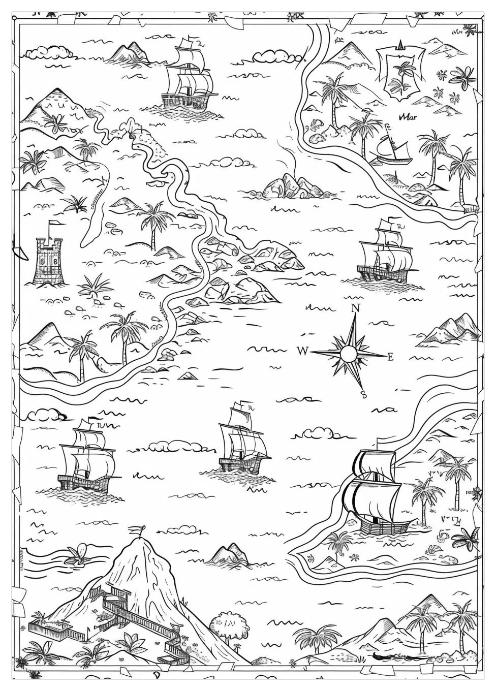Treasure Map Coloring Pages-18