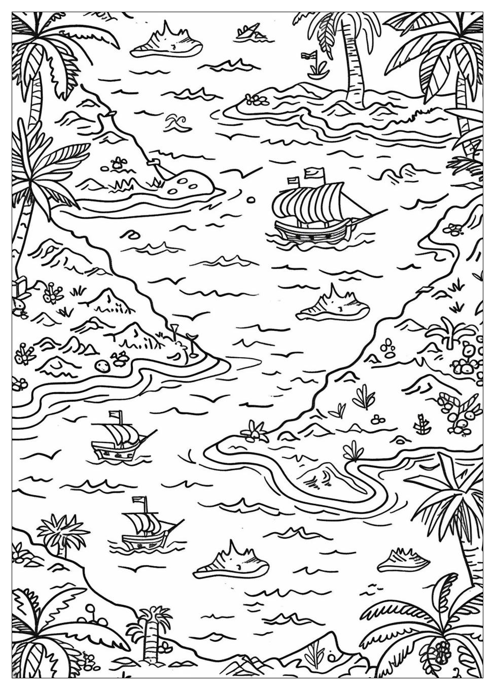 Treasure Map Coloring Pages-2