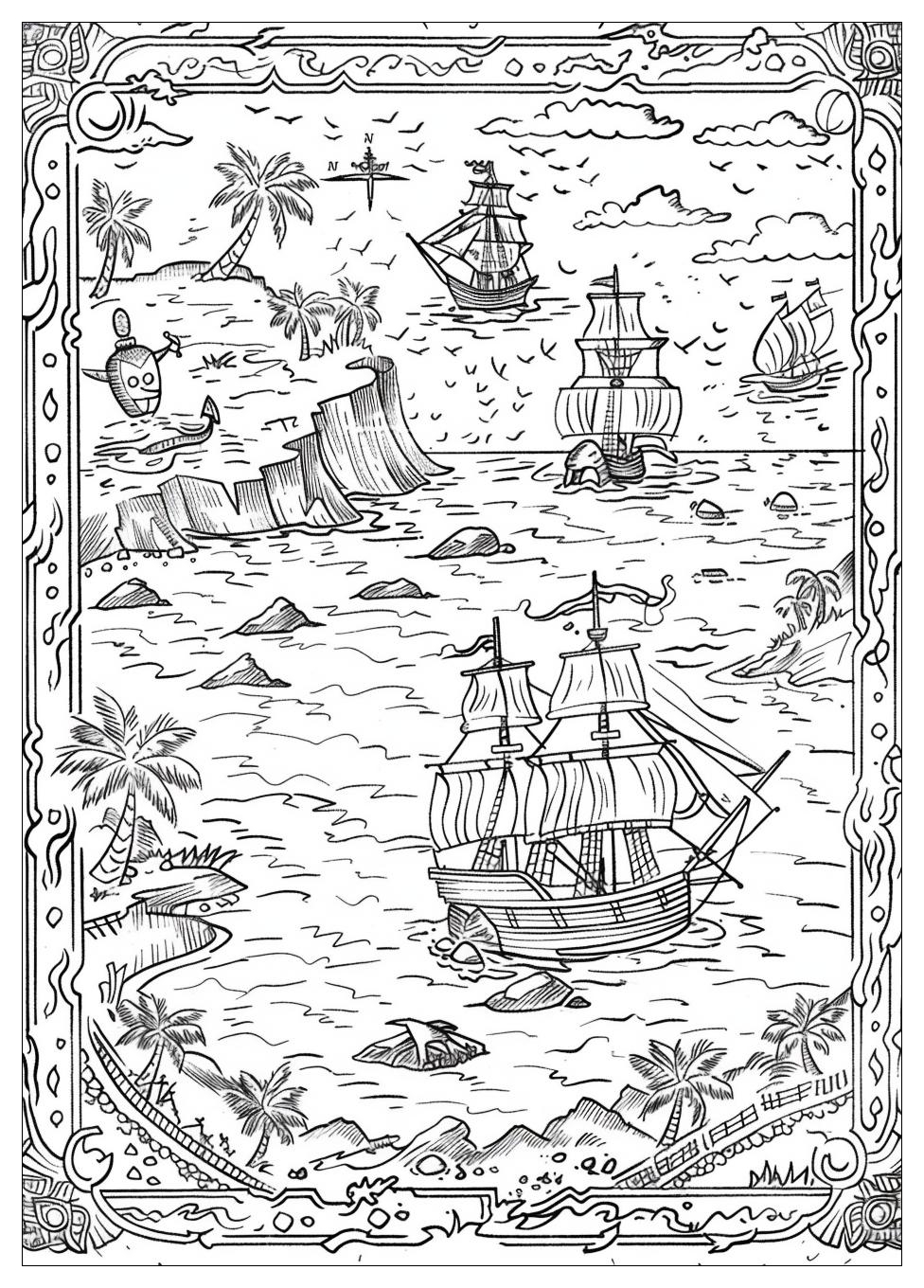 Treasure Map Coloring Pages-20