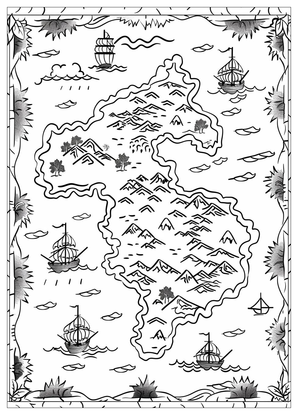 Treasure Map Coloring Pages-3