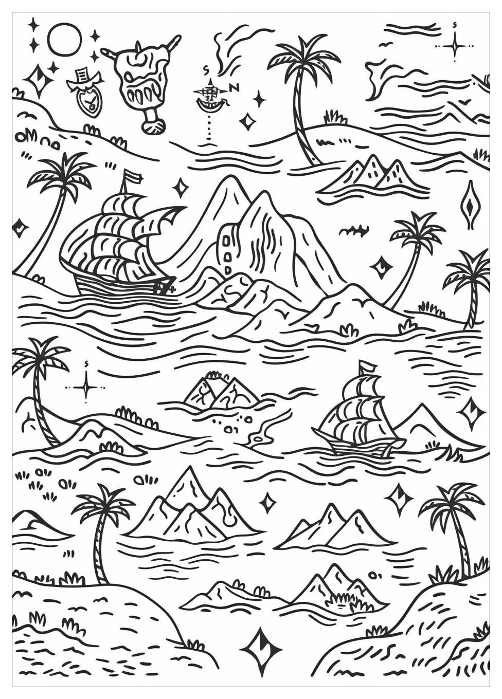 Treasure Map Coloring Pages-4