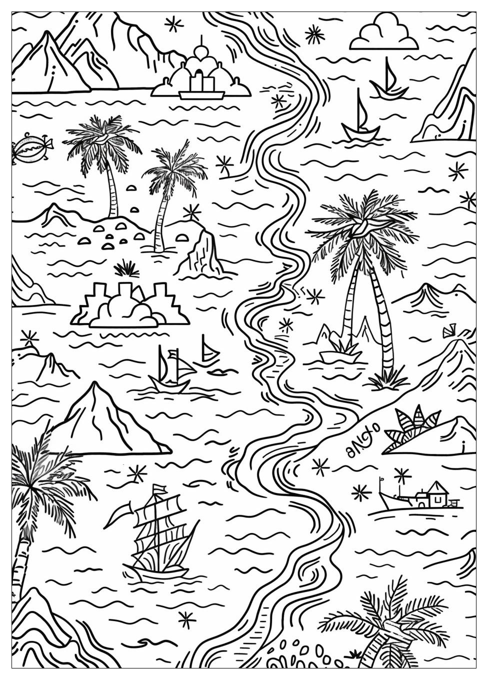 Treasure Map Coloring Pages-5