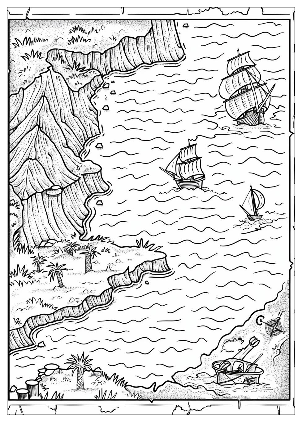 Treasure Map Coloring Pages-6