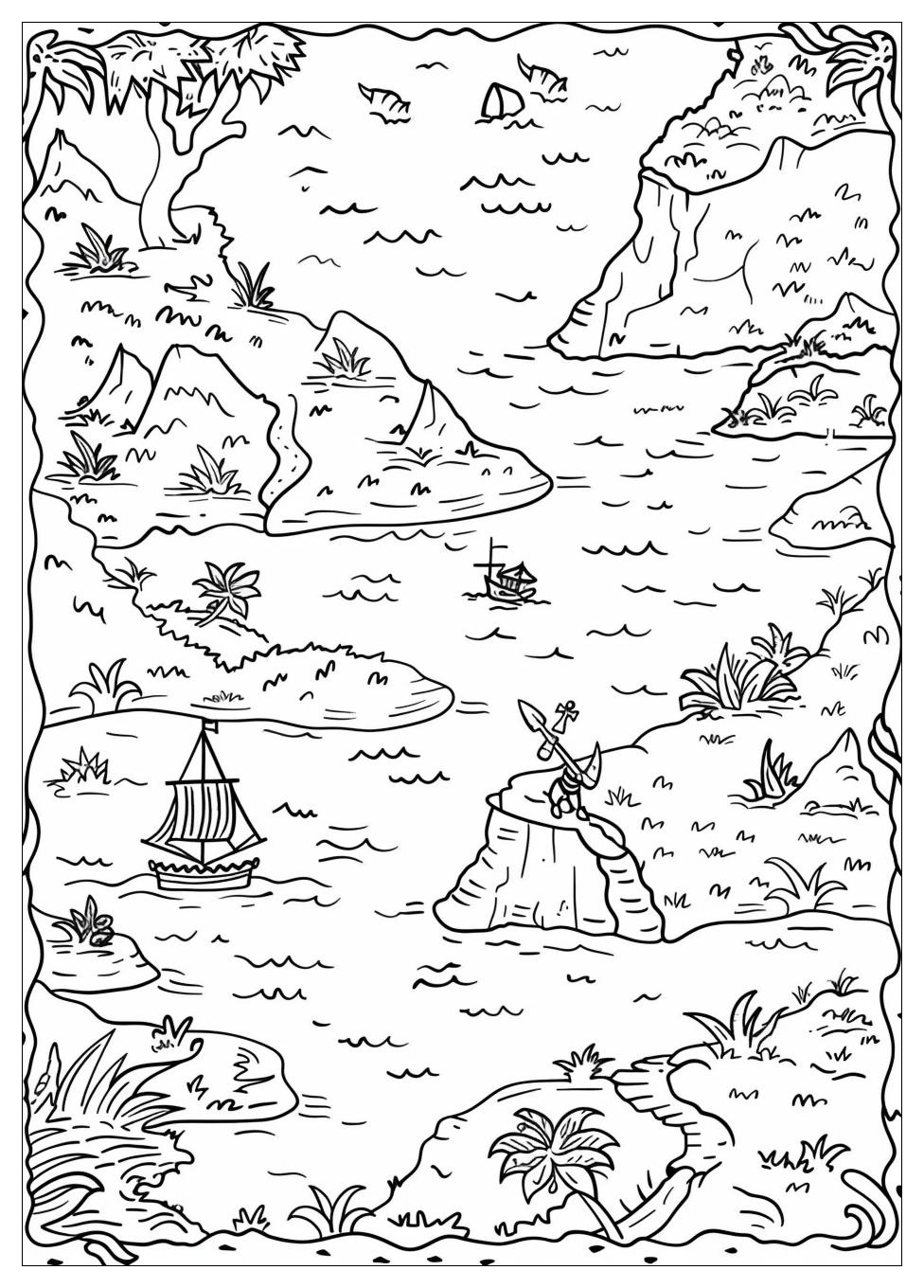 Treasure Map Coloring Pages-7