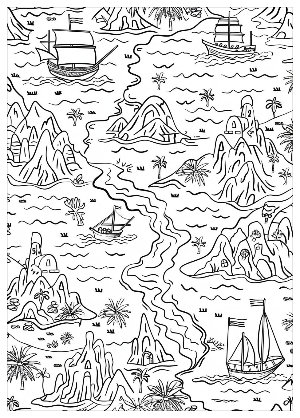 Treasure Map Coloring Pages-8