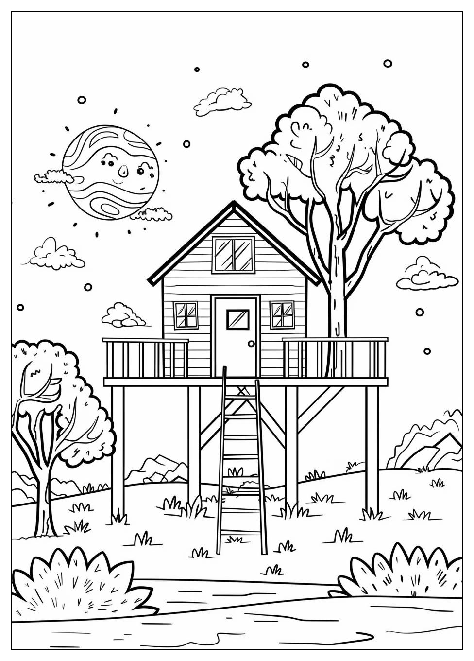 Tree House Coloring Pages-12