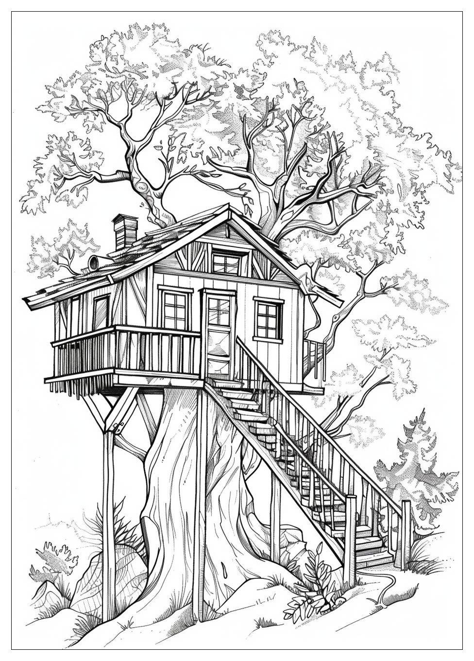 Tree House Coloring Pages-15