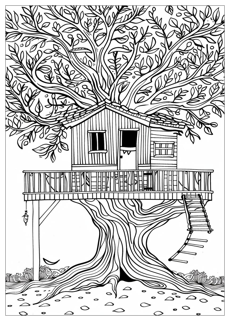 Tree House Coloring Pages-16