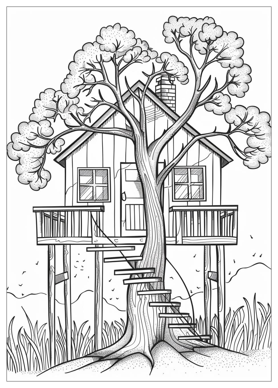 Tree House Coloring Pages-20