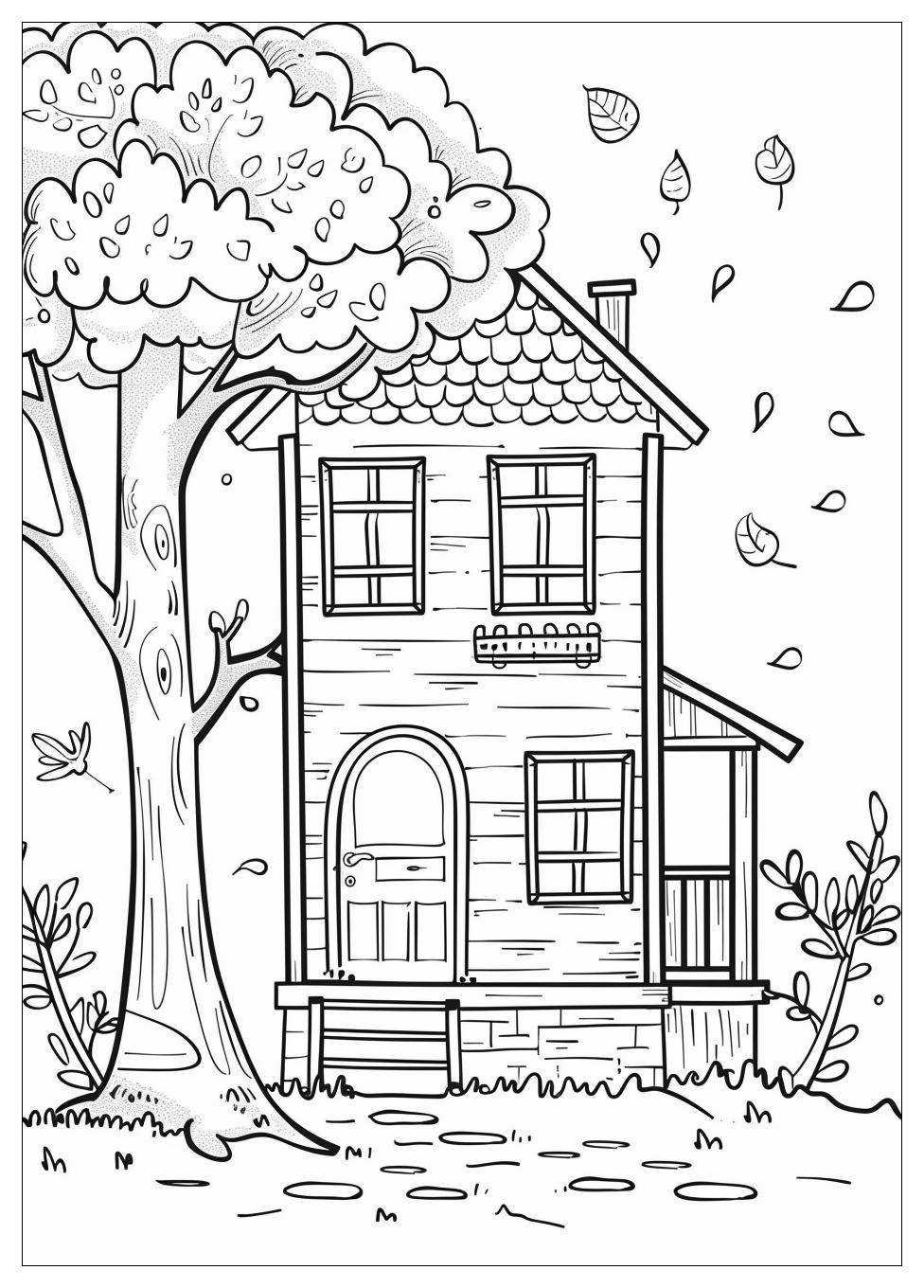 Tree House Coloring Pages-4