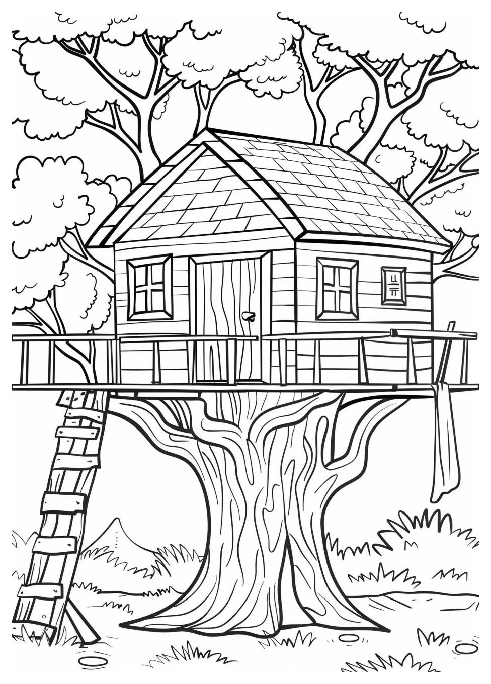 Tree House Coloring Pages-5