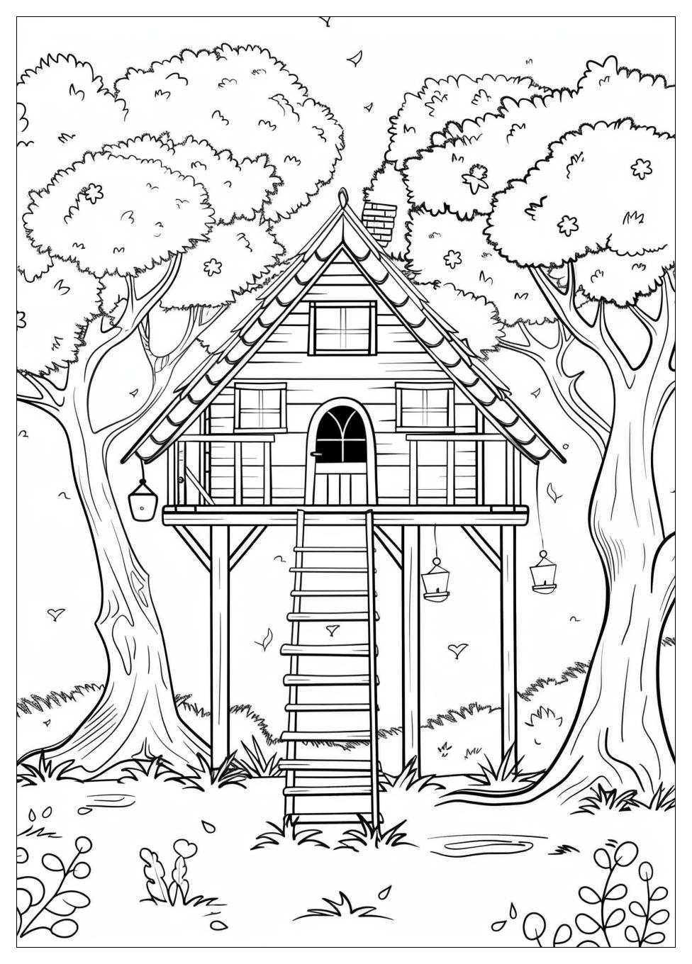 Tree House Coloring Pages-9