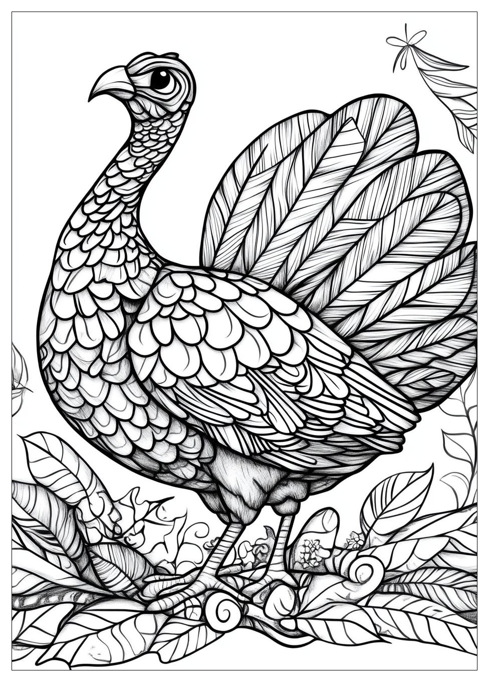 Turkey Coloring Pages-19