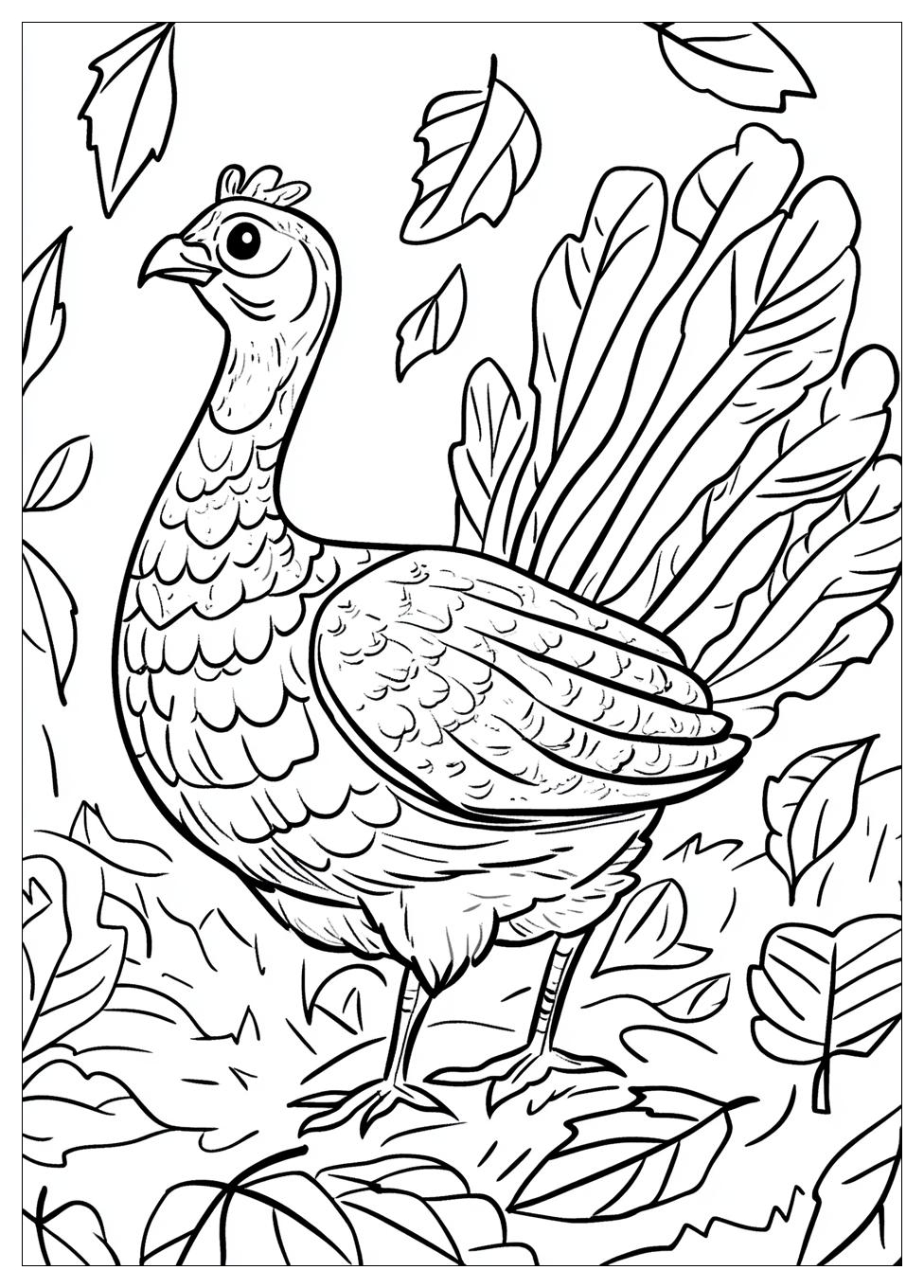 Turkey Coloring Pages-5