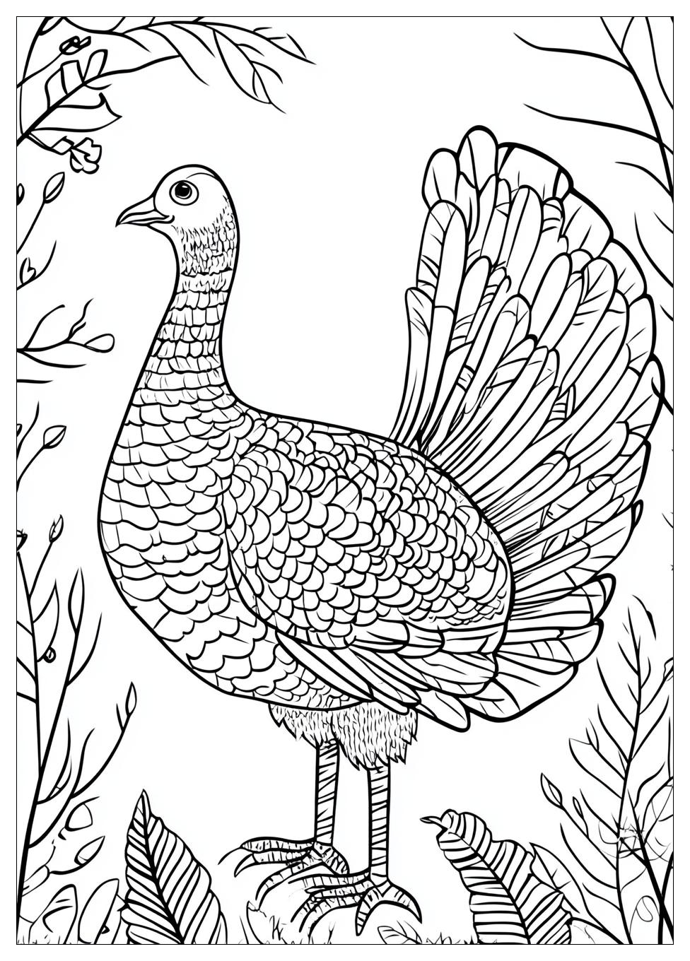 Turkey Coloring Pages-9