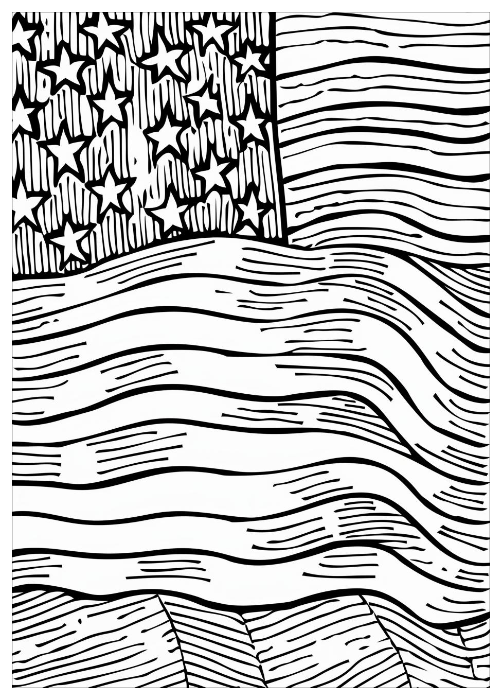 USA Flag Coloring Pages-1
