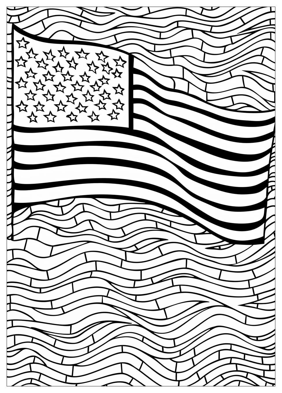USA Flag Coloring Pages-10