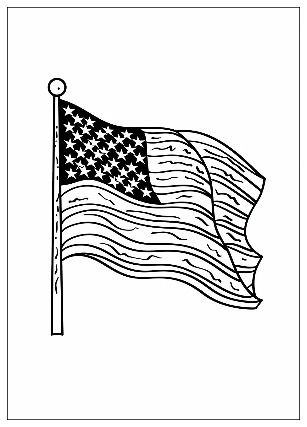 USA Flag Coloring Pages-11