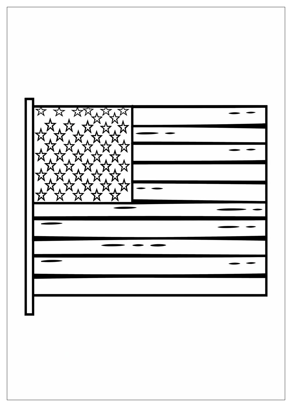 USA Flag Coloring Pages-12