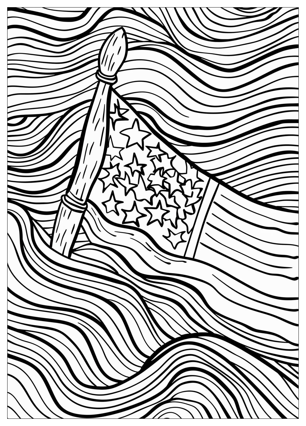 USA Flag Coloring Pages-14