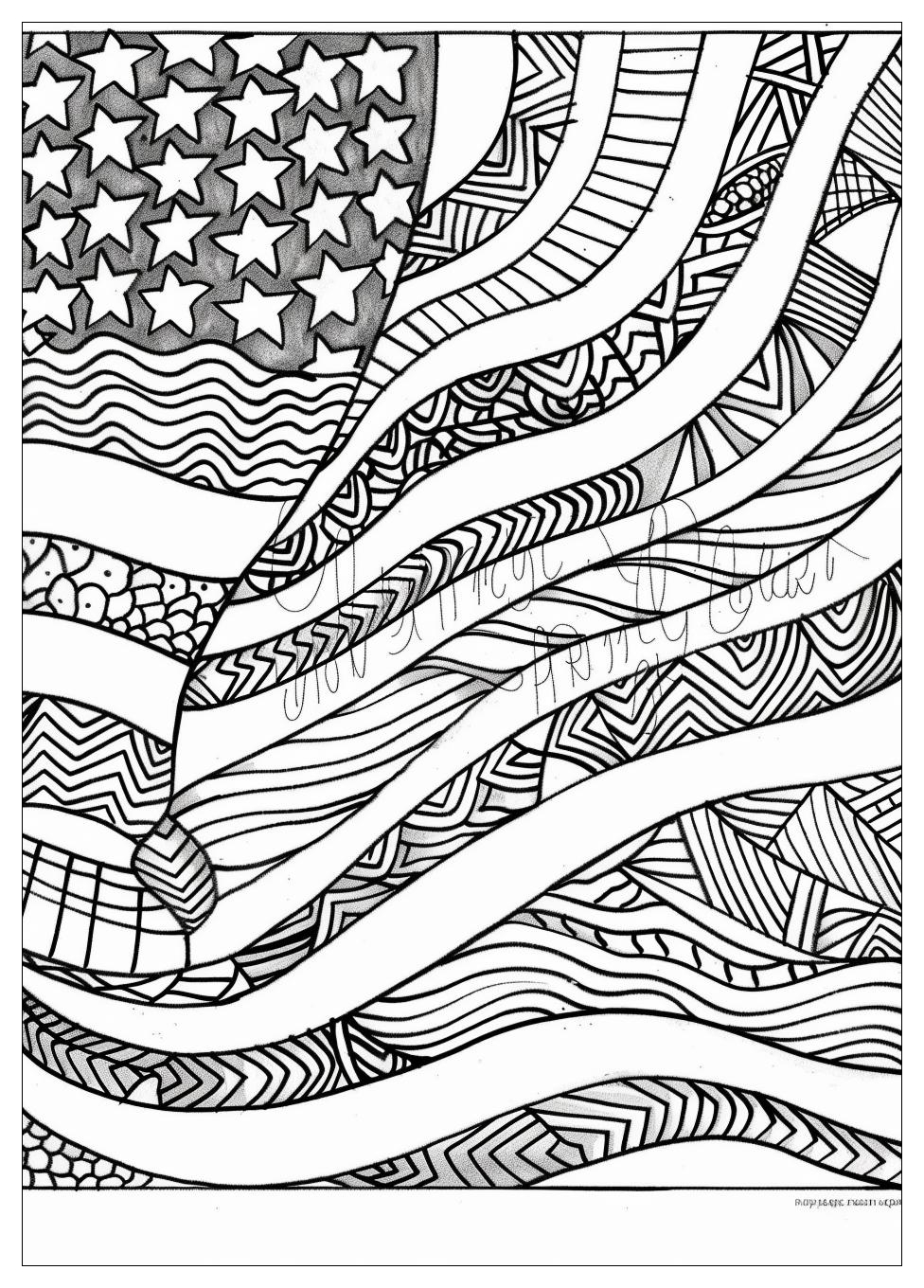 USA Flag Coloring Pages-16