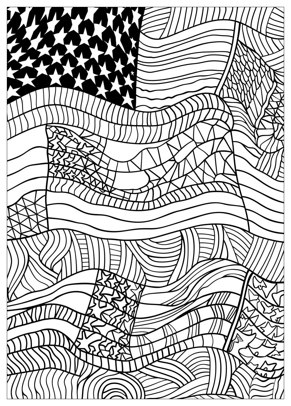 USA Flag Coloring Pages-17