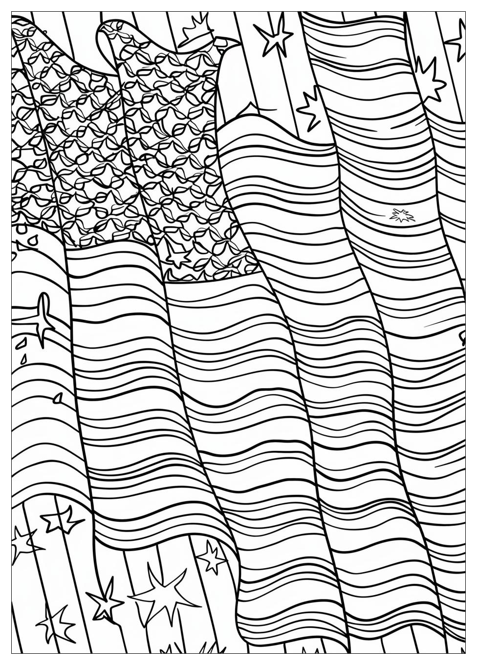 USA Flag Coloring Pages-19