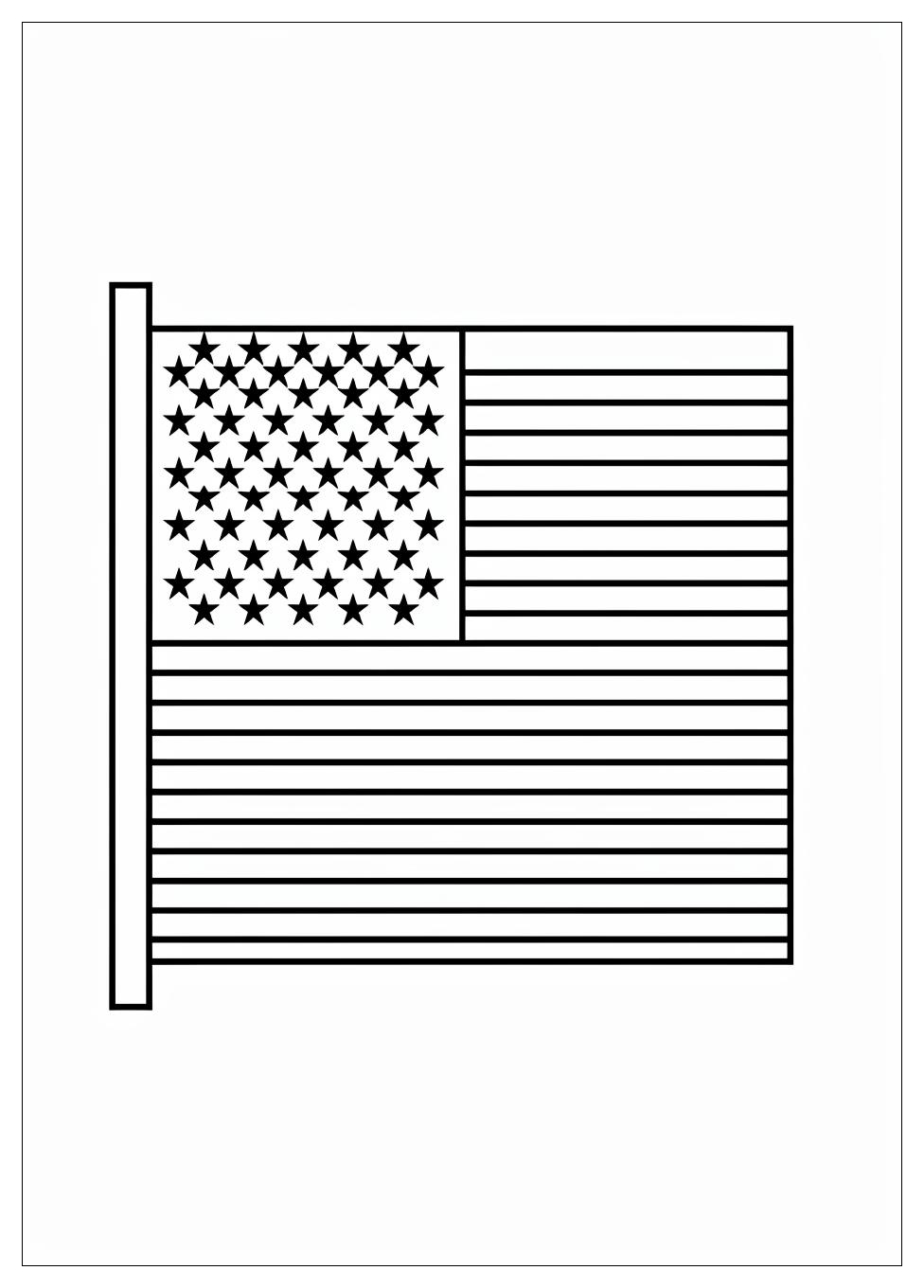 USA Flag Coloring Pages-2