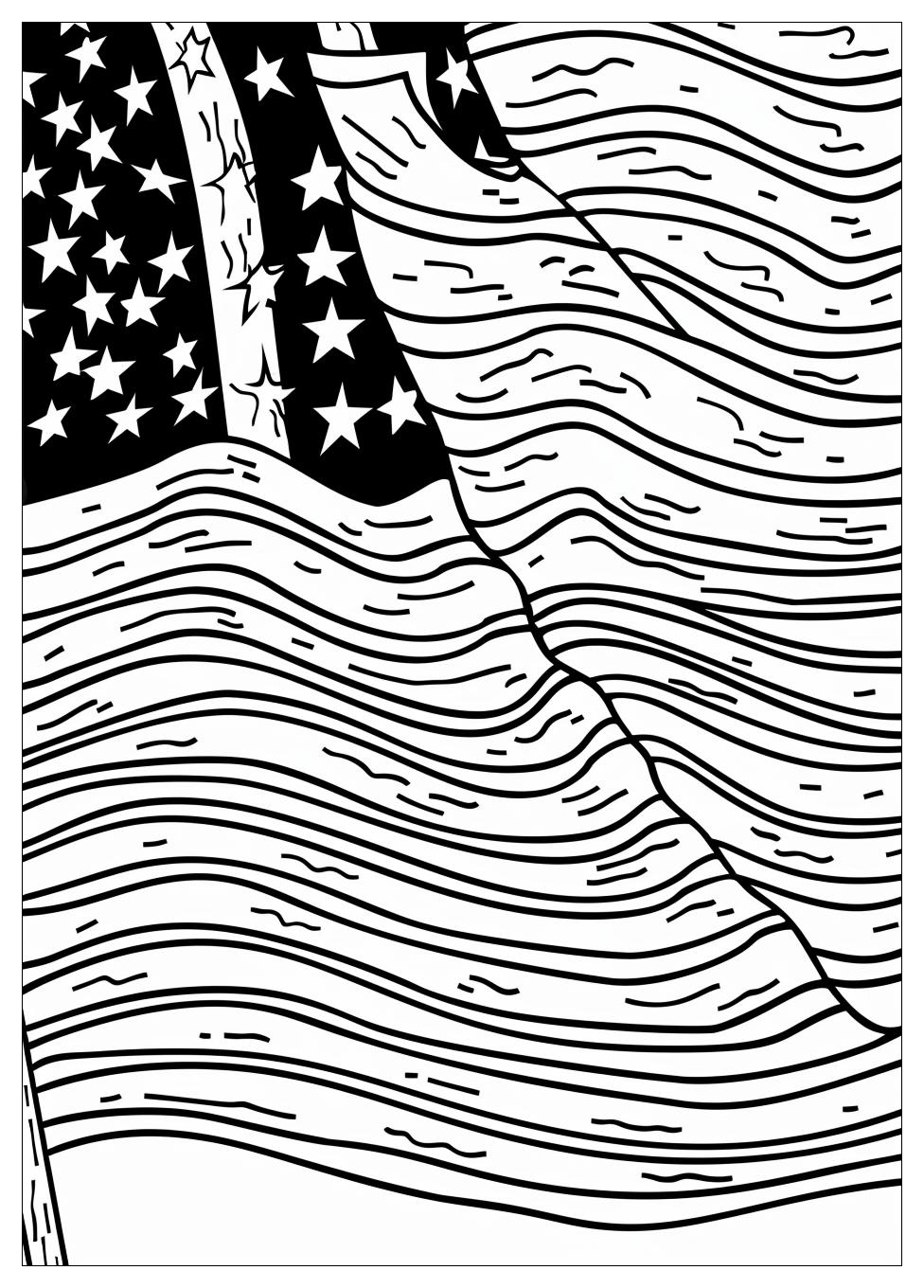 USA Flag Coloring Pages-3