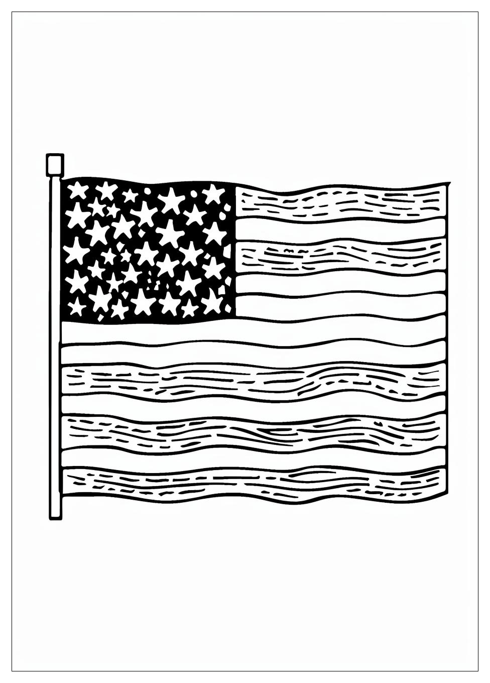 USA Flag Coloring Pages-4