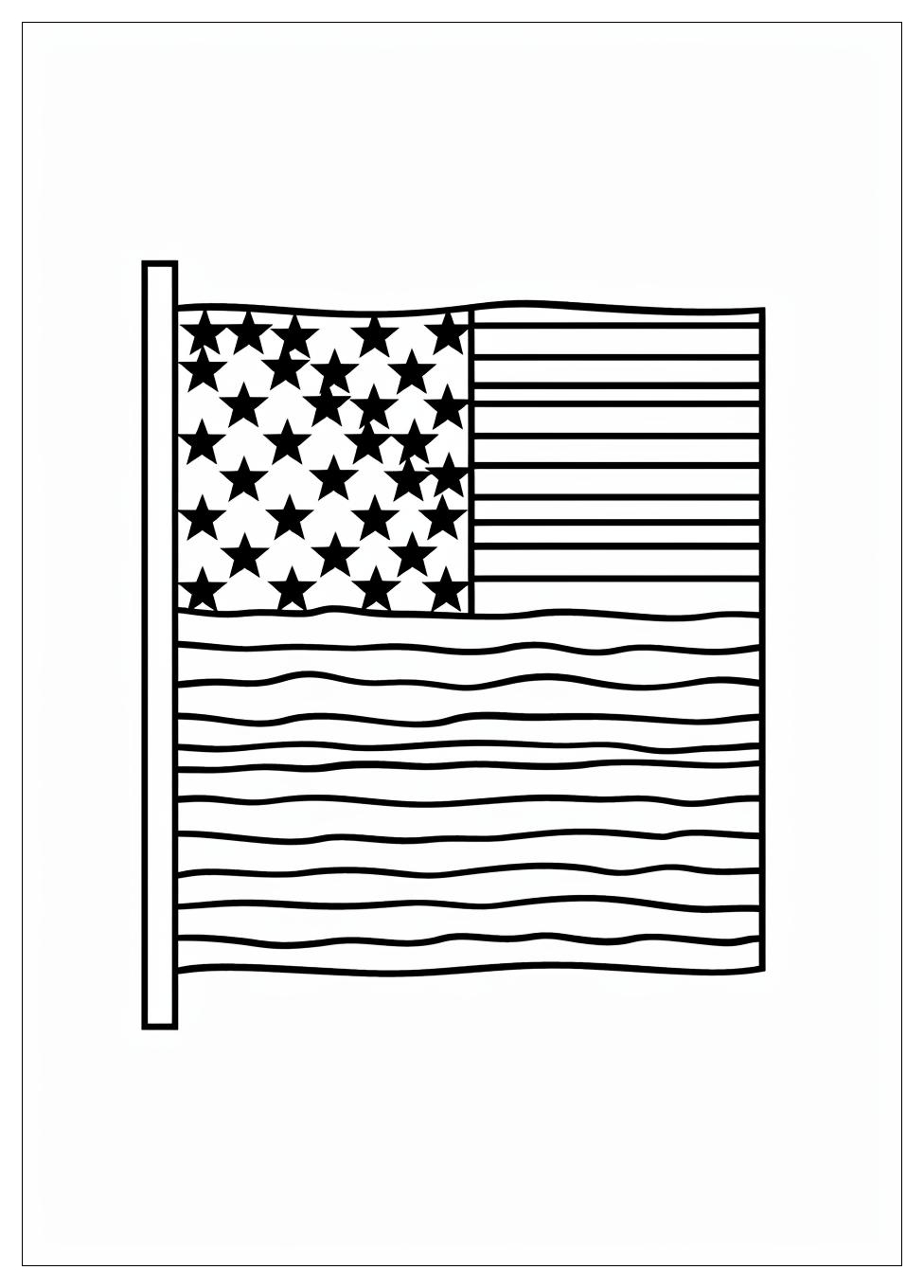USA Flag Coloring Pages-6