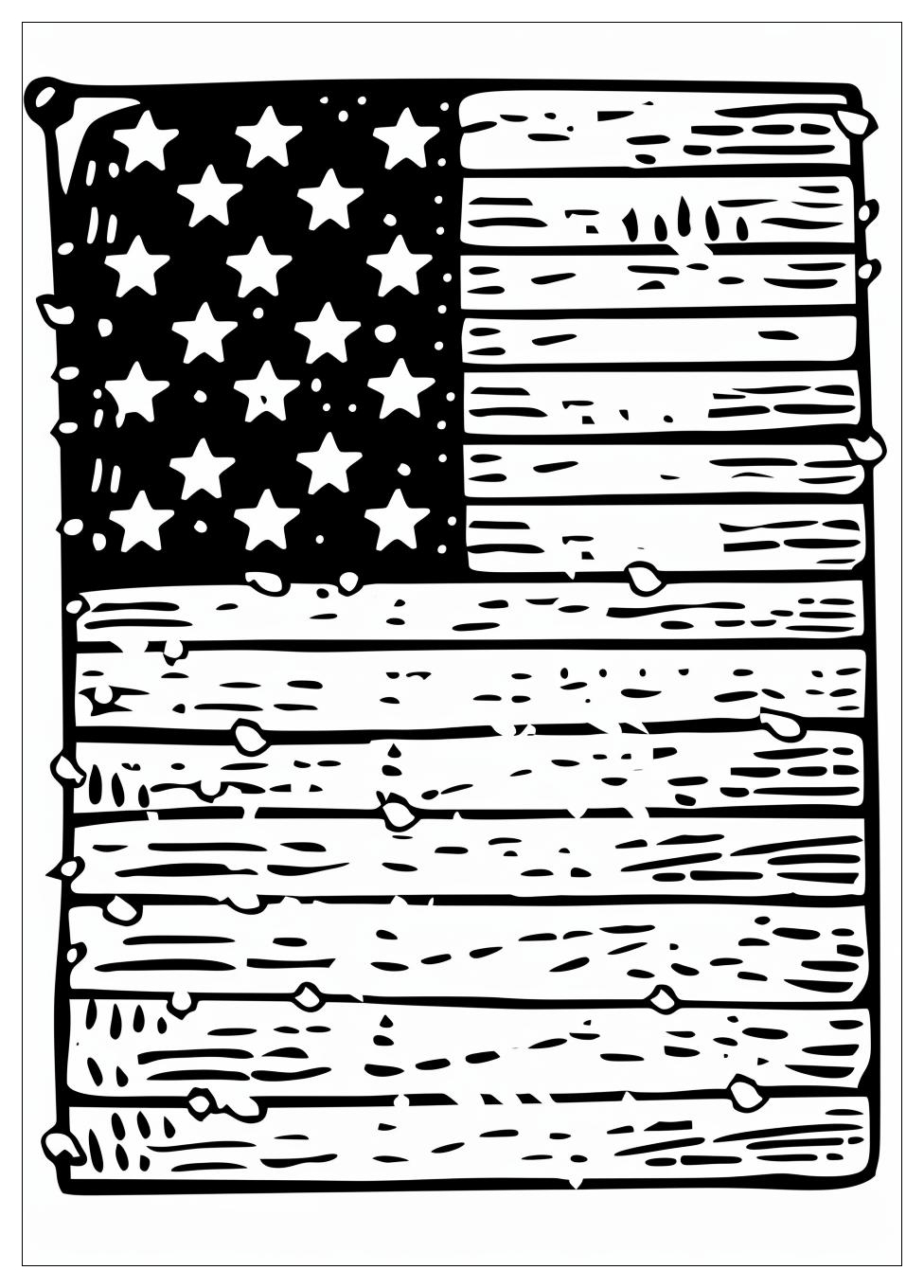 USA Flag Coloring Pages-7