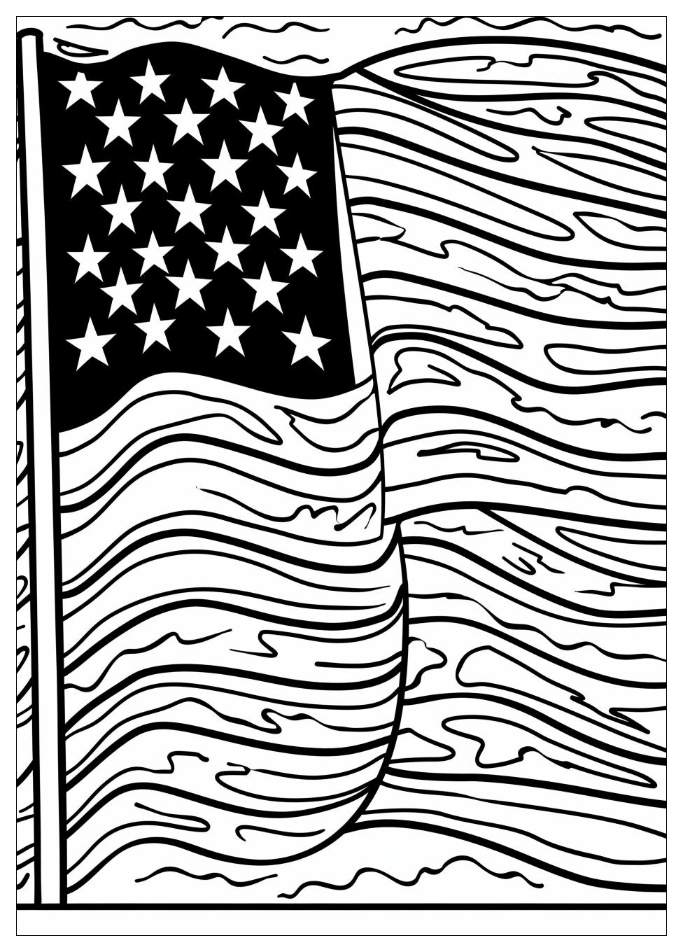 USA Flag Coloring Pages-8