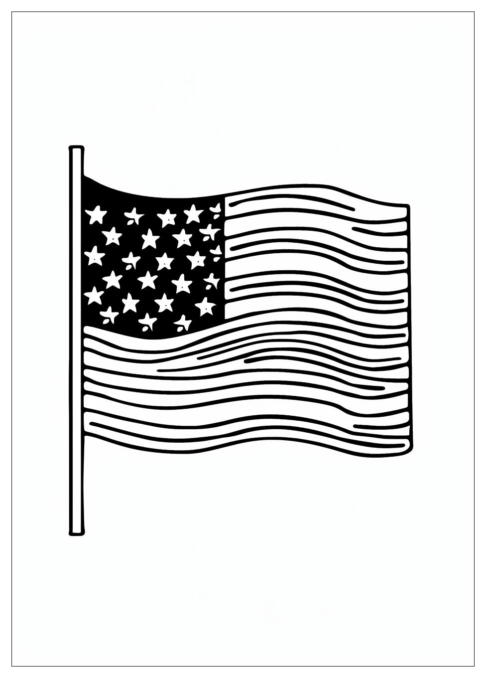 USA Flag Coloring Pages-9