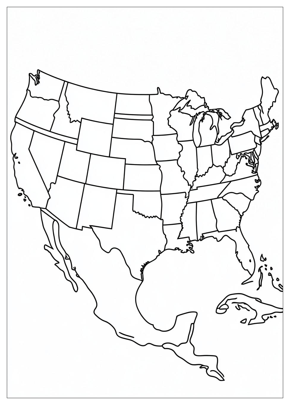 Free Printable USA Map Coloring Pages 1 USA Map Coloring Pages-1