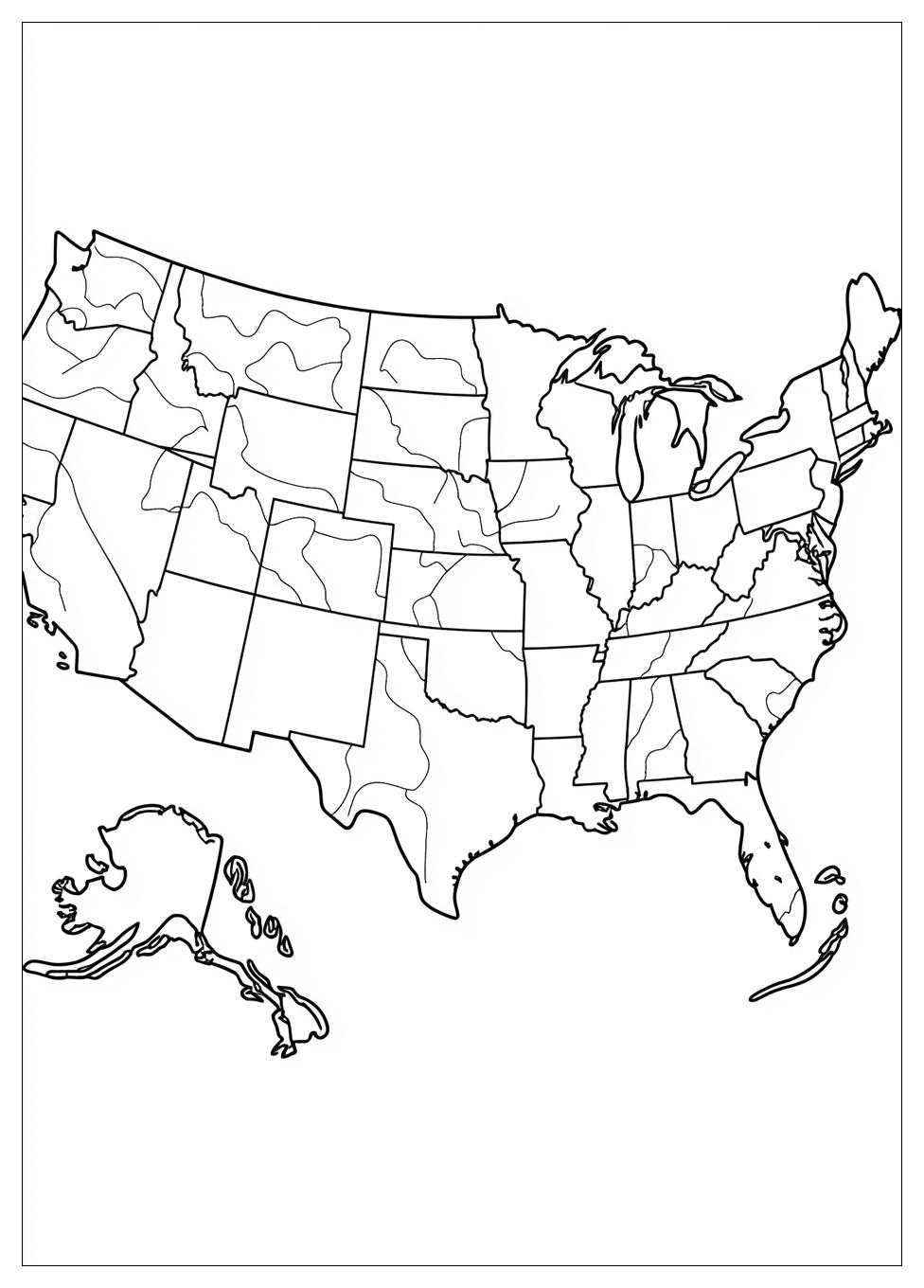 Free Printable USA Map Coloring Pages 2 USA Map Coloring Pages-2