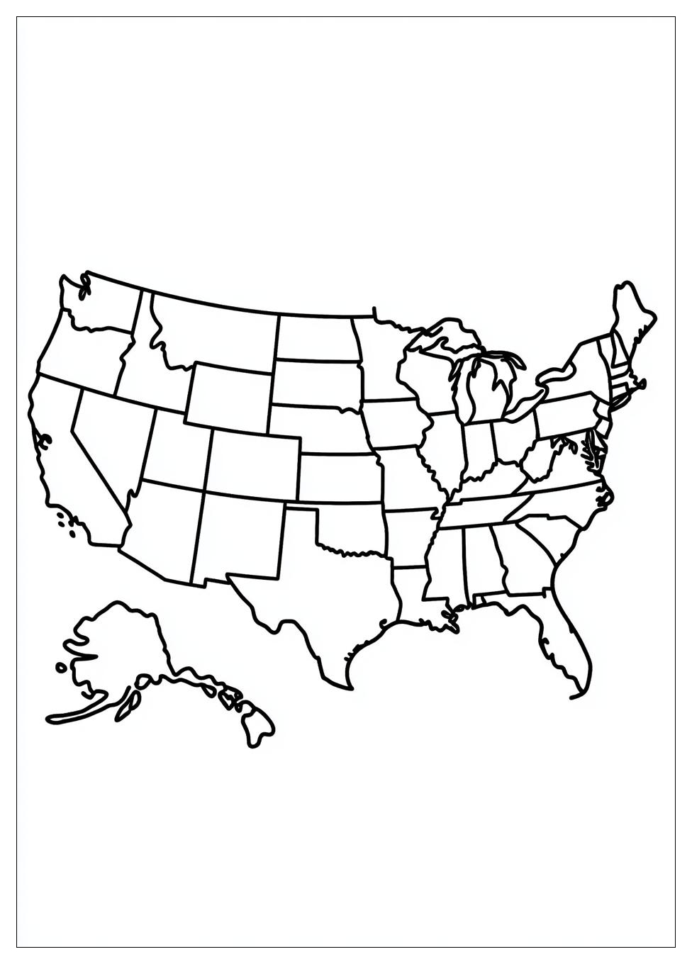 Free Printable USA Map Coloring Pages 3 USA Map Coloring Pages-3