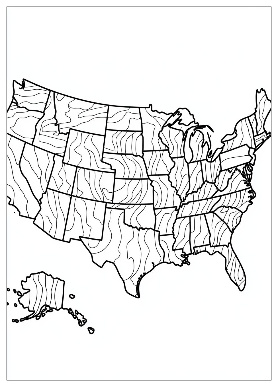 Free Printable USA Map Coloring Pages 4 USA Map Coloring Pages-4