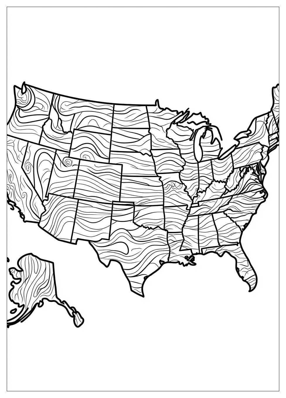 Free Printable USA Map Coloring Pages 5 USA Map Coloring Pages-5