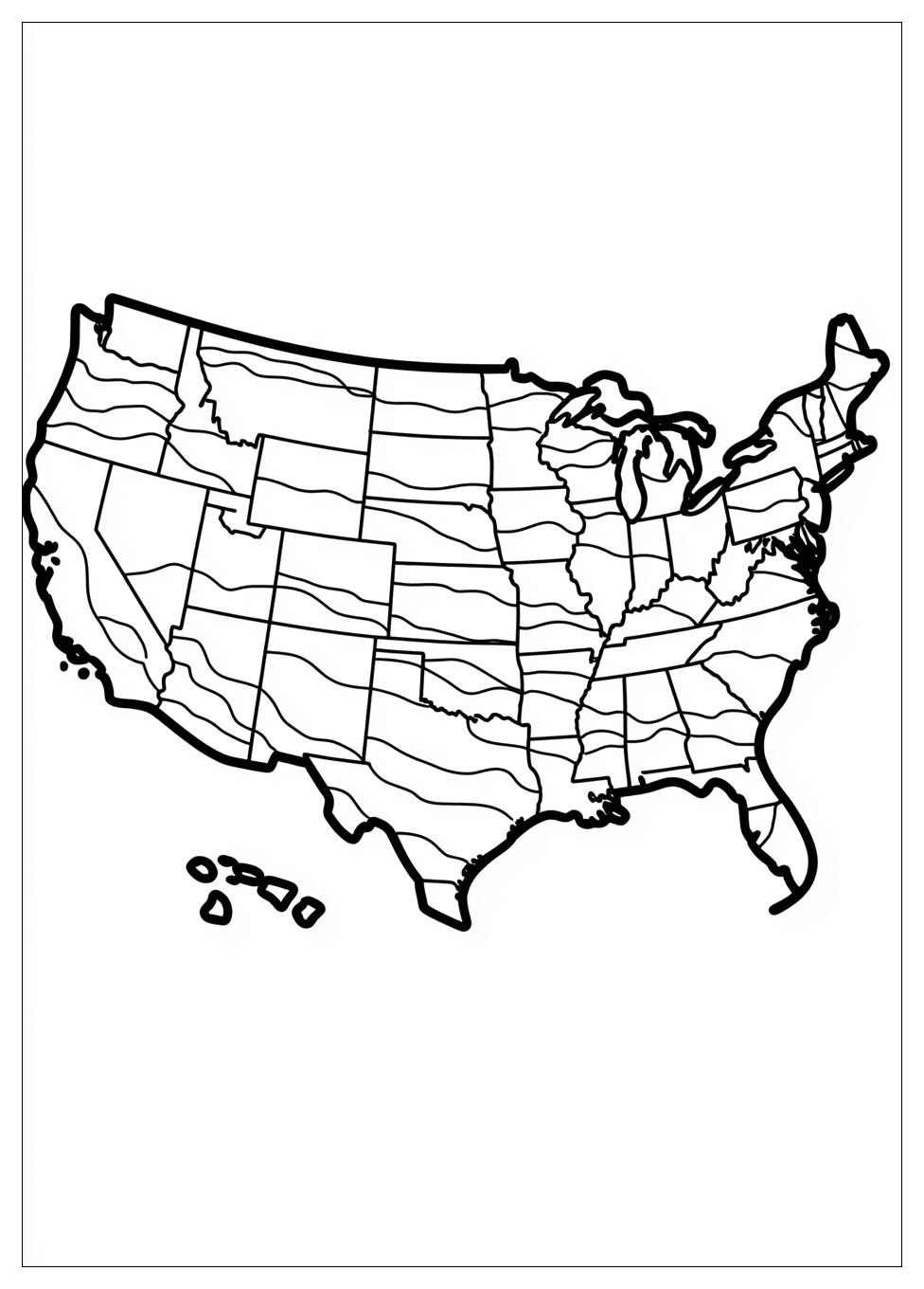 Free Printable USA Map Coloring Pages 6 USA Map Coloring Pages-6
