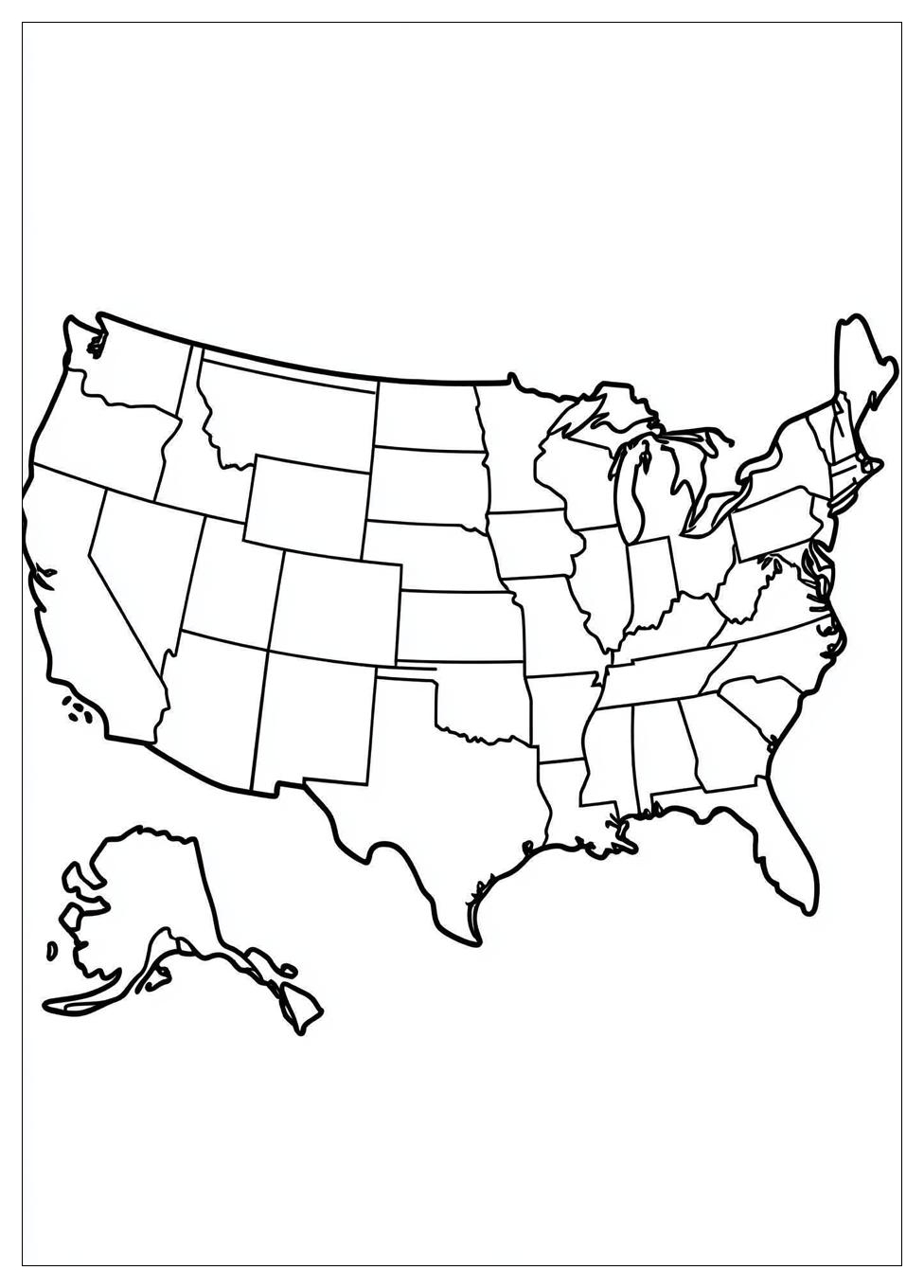 Free Printable USA Map Coloring Pages 7 USA Map Coloring Pages-7