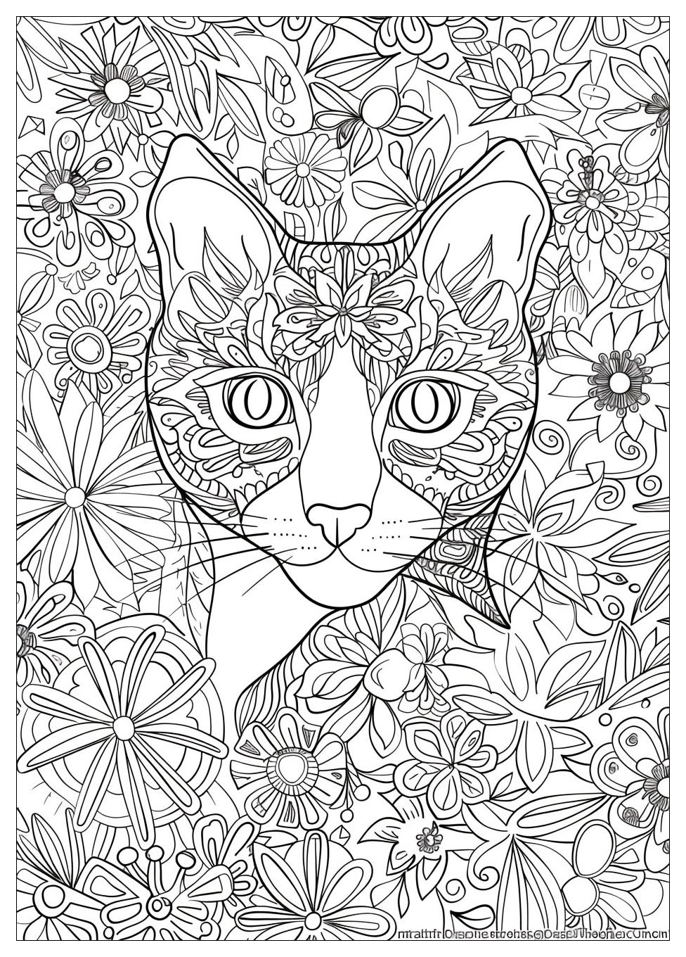 Unicorn Cat Coloring Pages-19