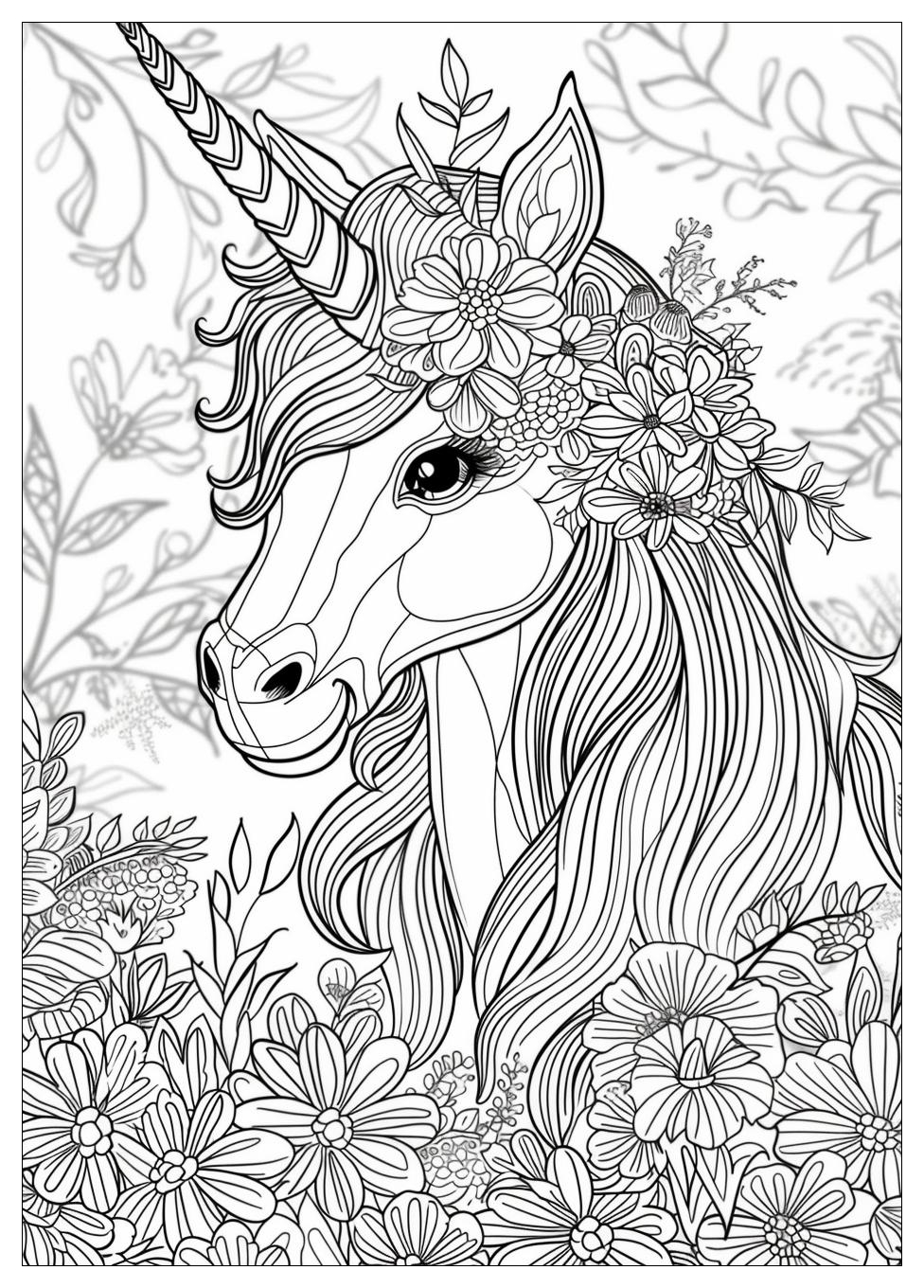 Unicorn Cat Coloring Pages-20