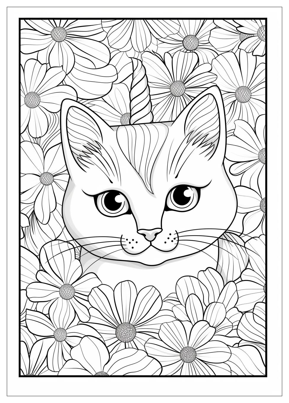 Unicorn Cat Coloring Pages-3