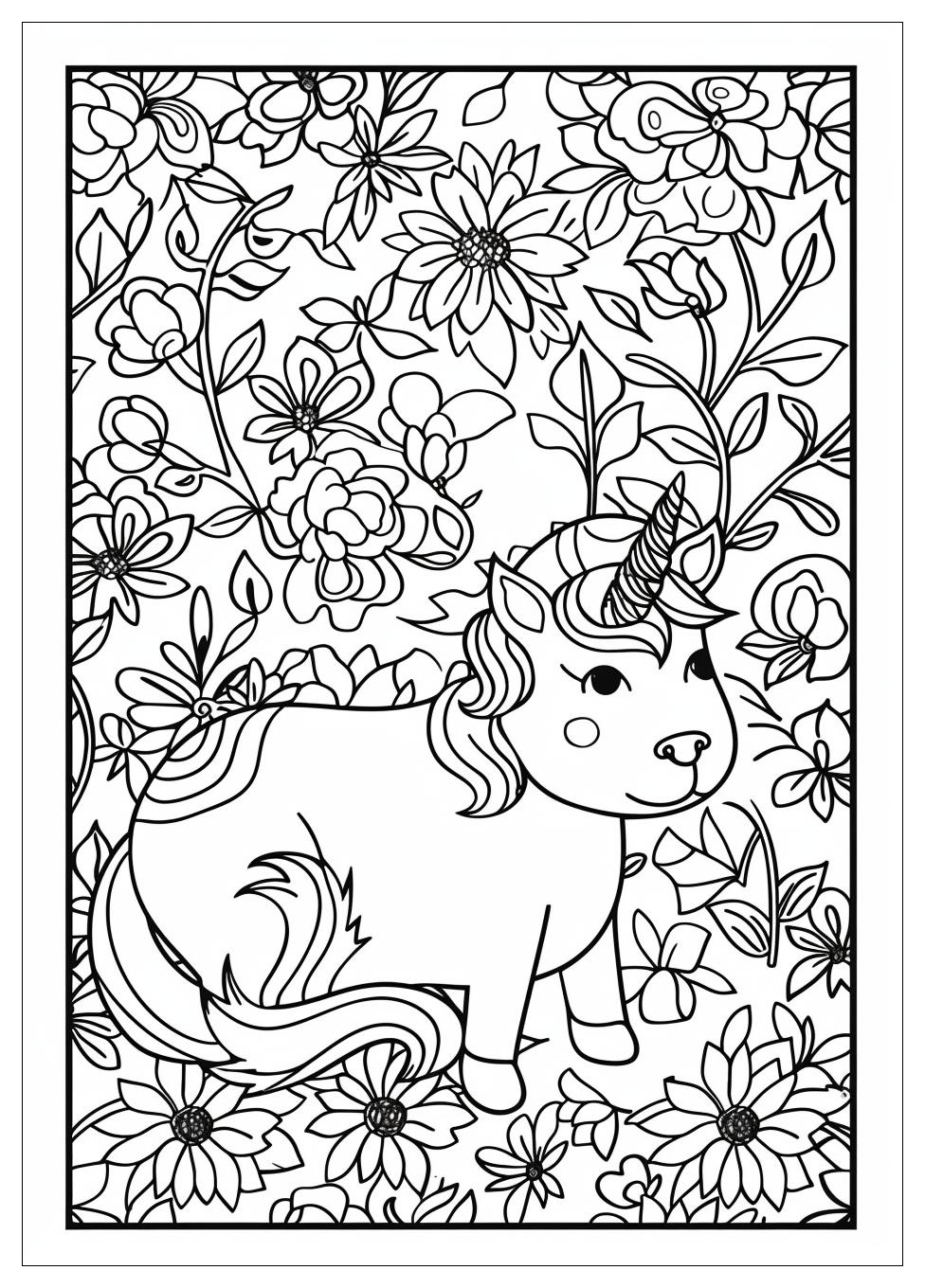 Unicorn Cat Coloring Pages-8