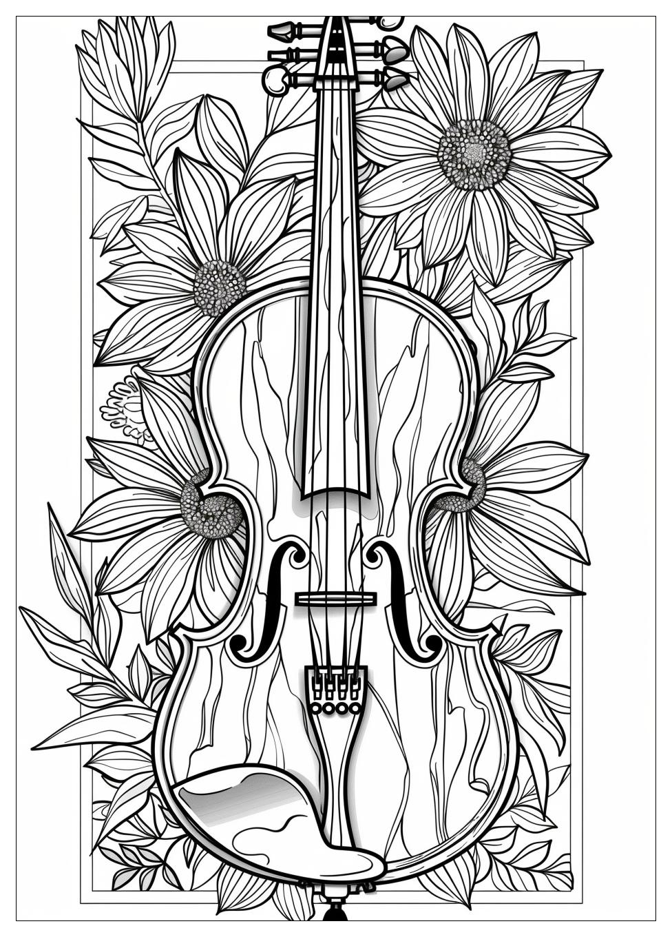 Violin Coloring Pages-13