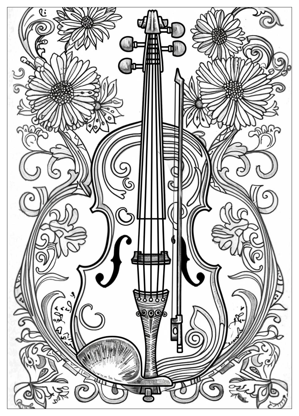 Violin Coloring Pages-14