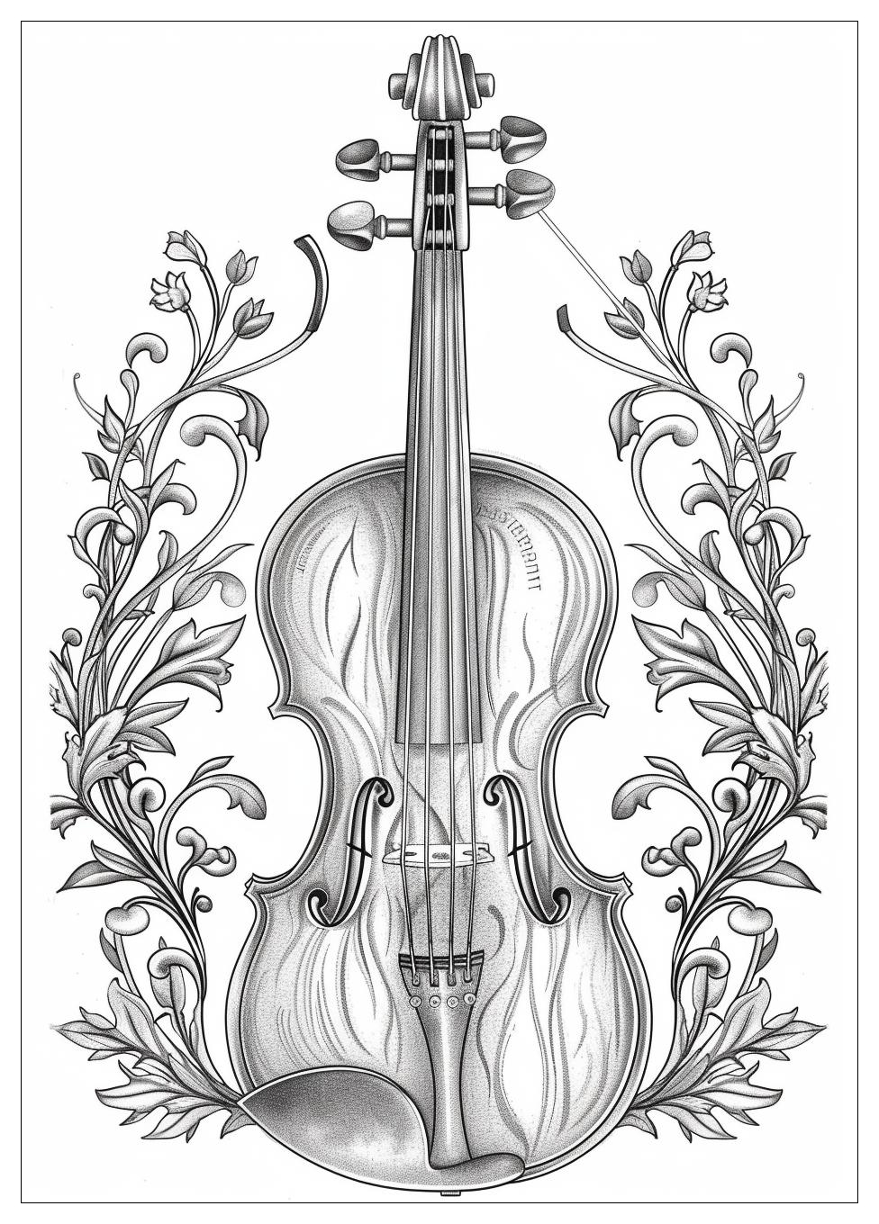 Violin Coloring Pages-17