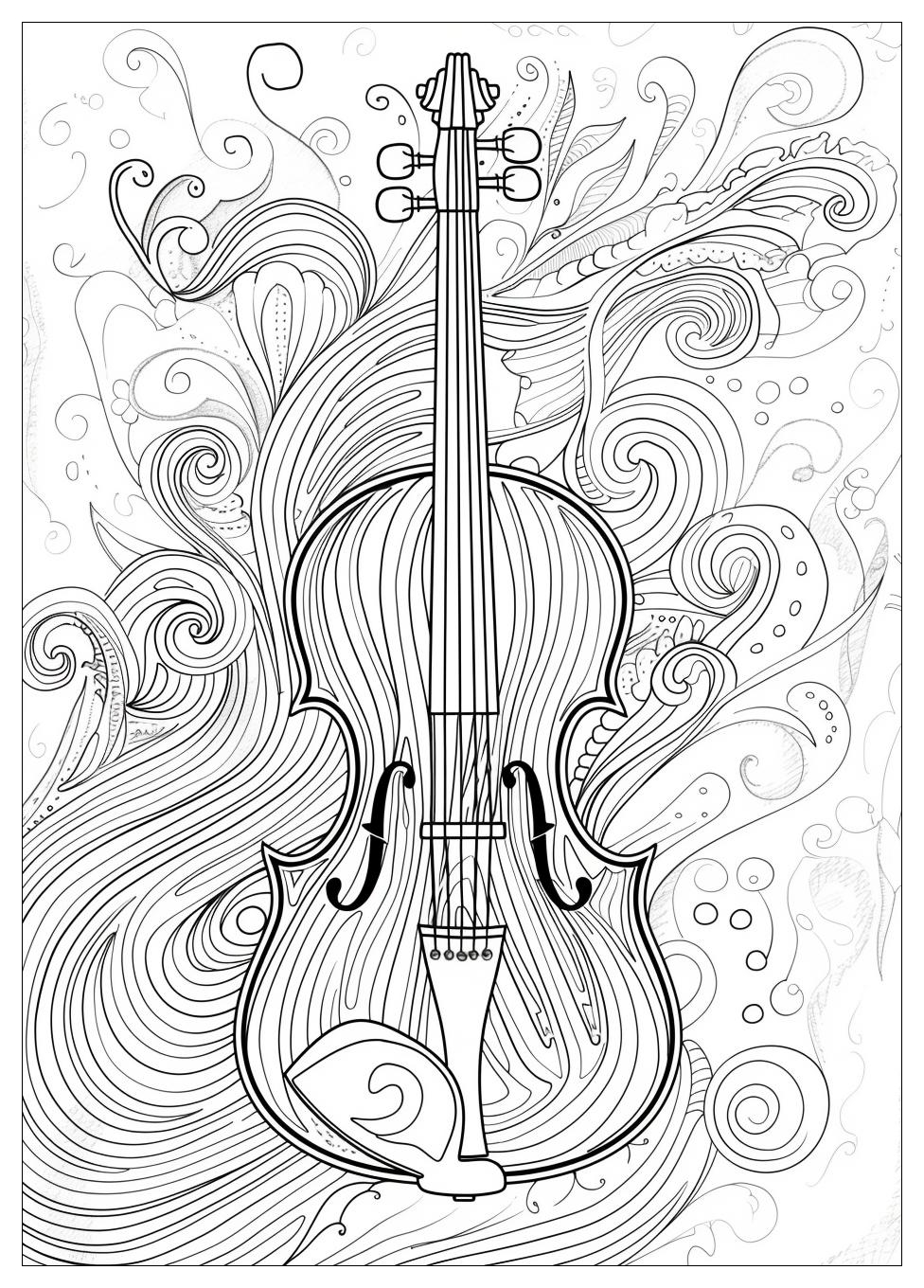 Violin Coloring Pages-19
